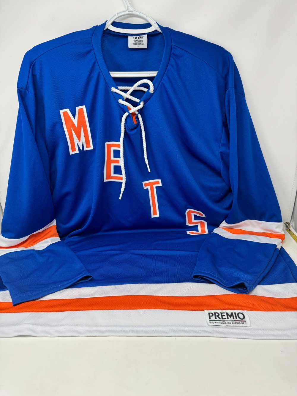 New York Mets Blue Lace-Up Hockey Jersey with Orange Accents citi giveaway 2023